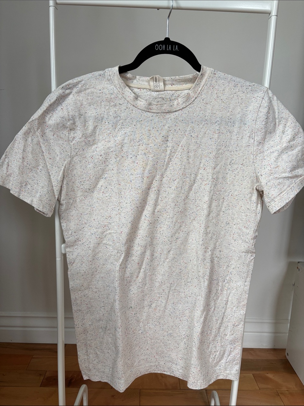 Unisexe Speckled Ivory Short Sleeve Crewneck T-Shirt